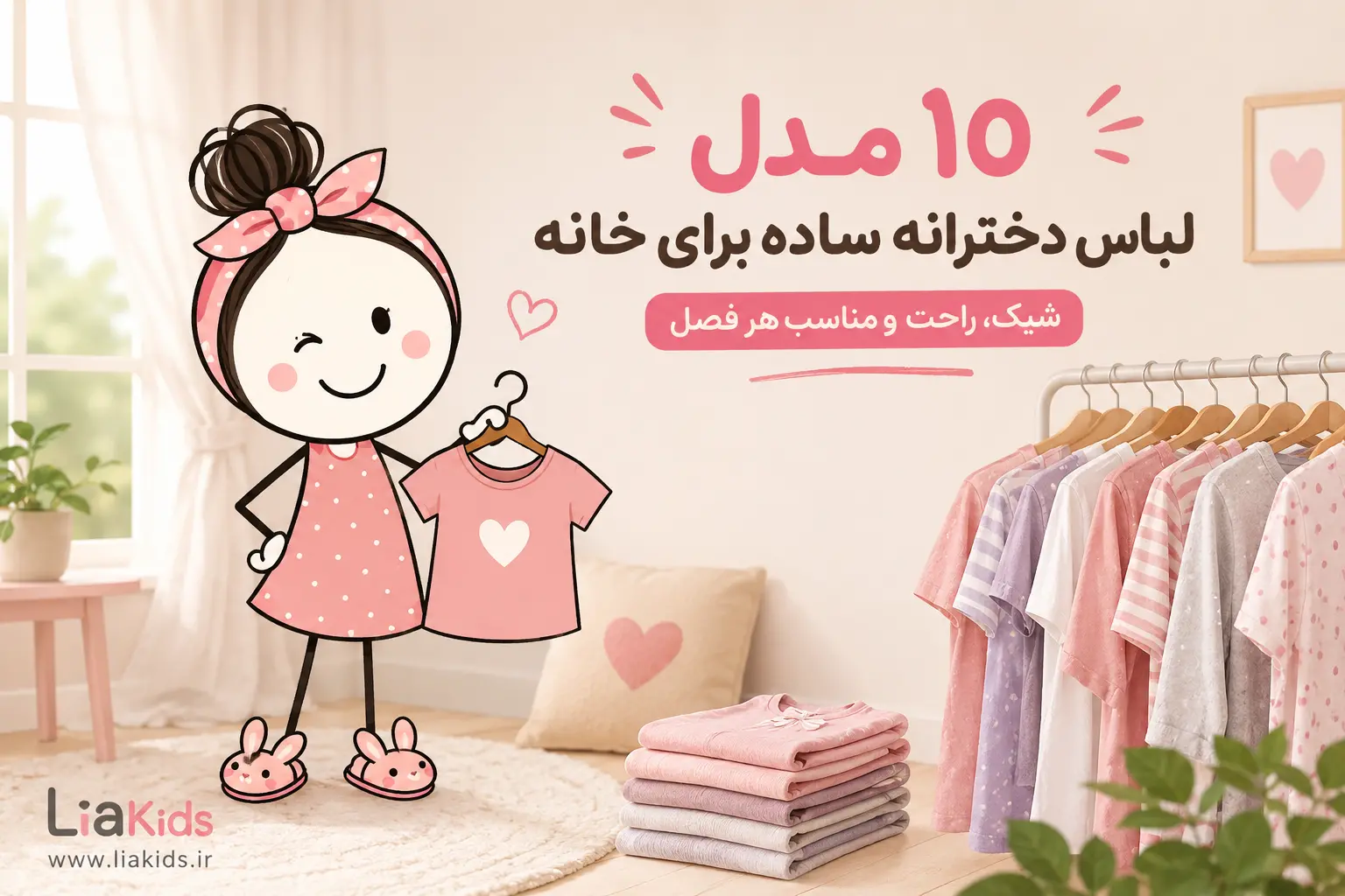 ۱۰ مدل لباس دخترانه ساده برای خانه که هم راحت هستند و هم شیک