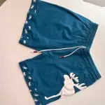 شلوارک زنانه طرح ابرکرومبی آبی؛ راحتی و استایل برای استفاده روزمره - تصویر 4