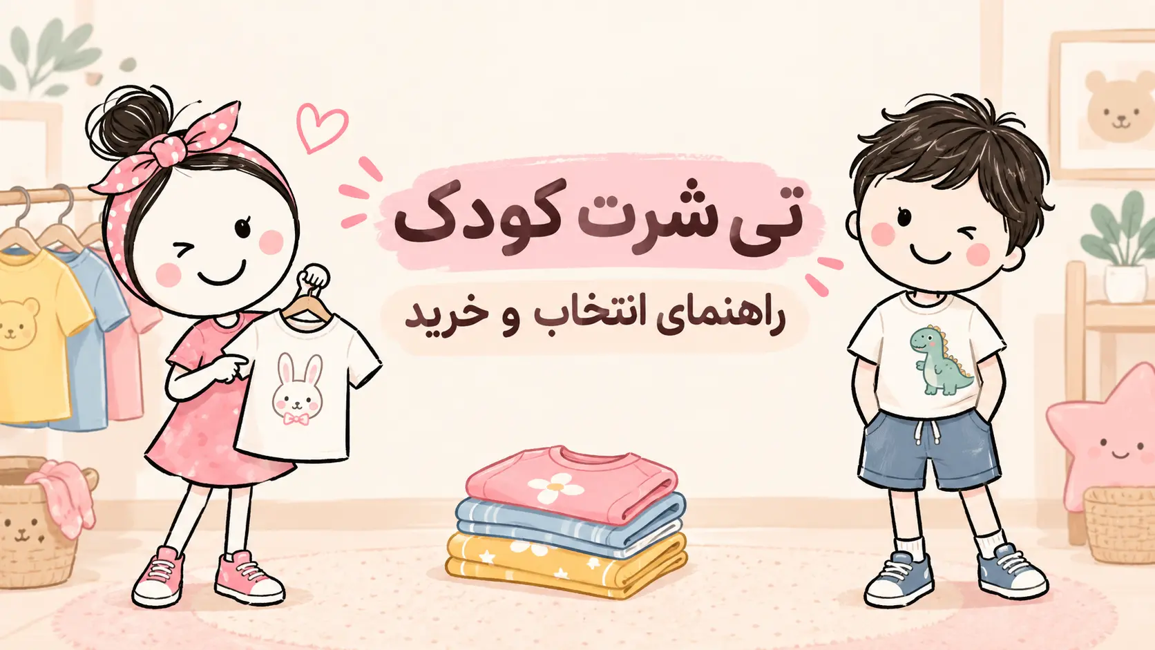 تی شرت کودک دخترانه و پسرانه؛ راهنمای خرید تی شرت کودک